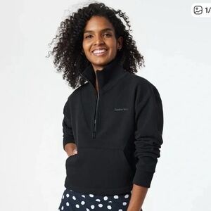Outdoor Voices Black Women's Quarter Zip Jacket